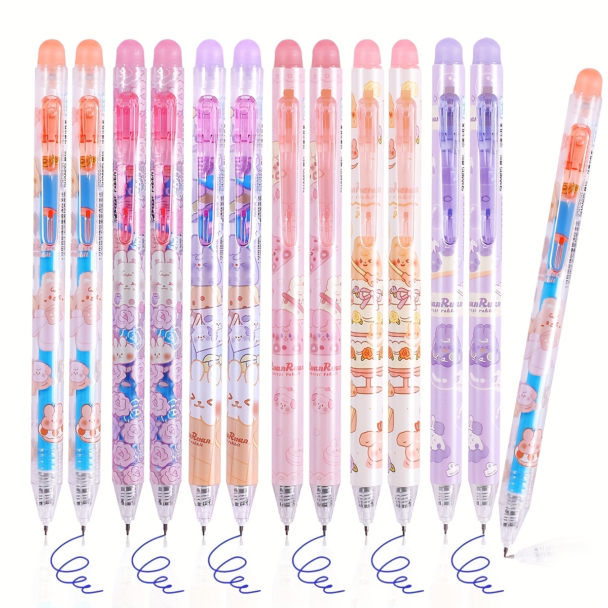Penne Deli 3 pezzi Kawaii Naruto penne cancellabili per materiale