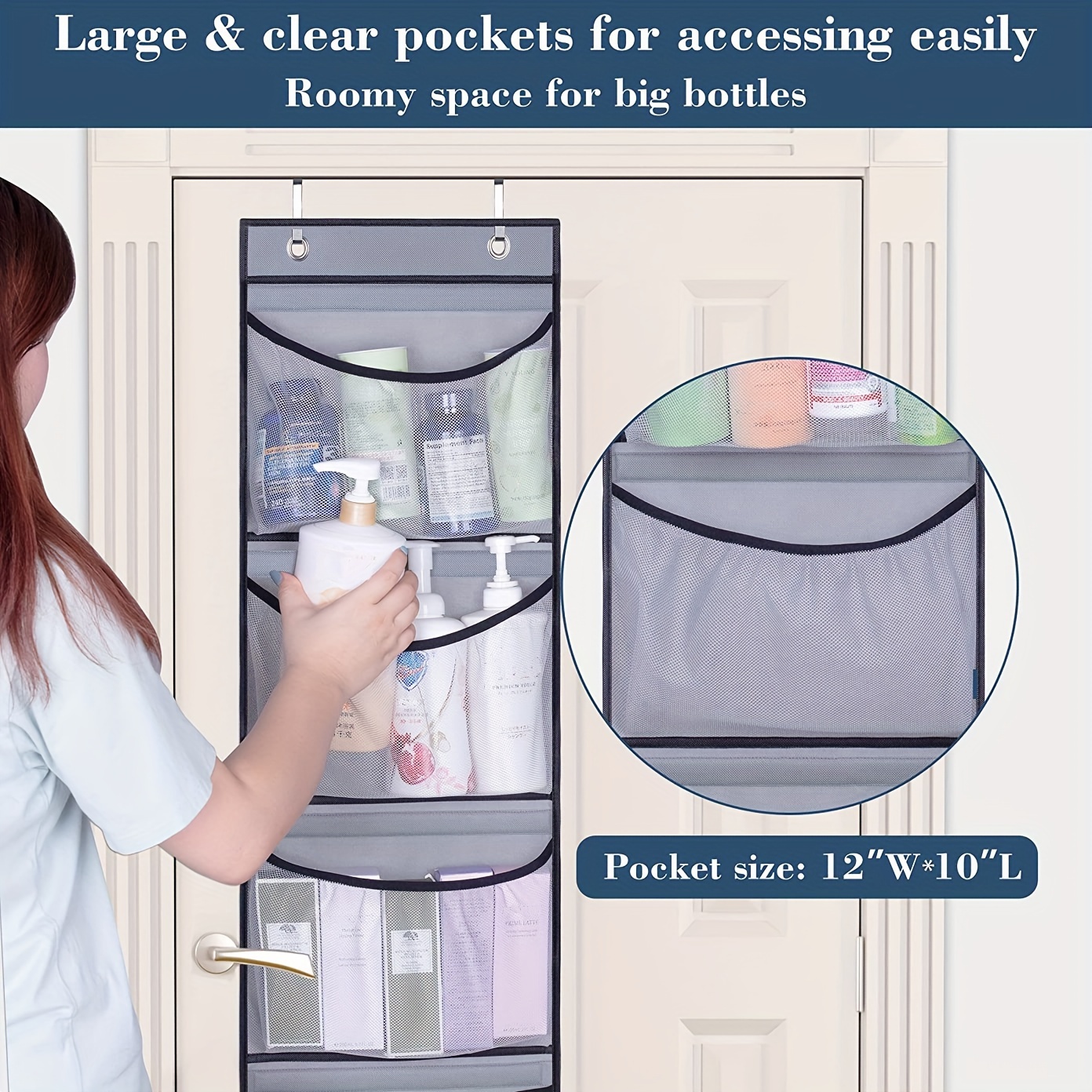 Household Essentials Latte 4 Pocket Wide Hanging Closet Organizer