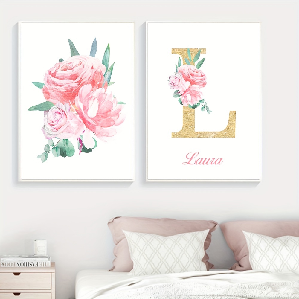 Personalized Heart Decor Letter Art: Canvas Prints, Frames & Posters