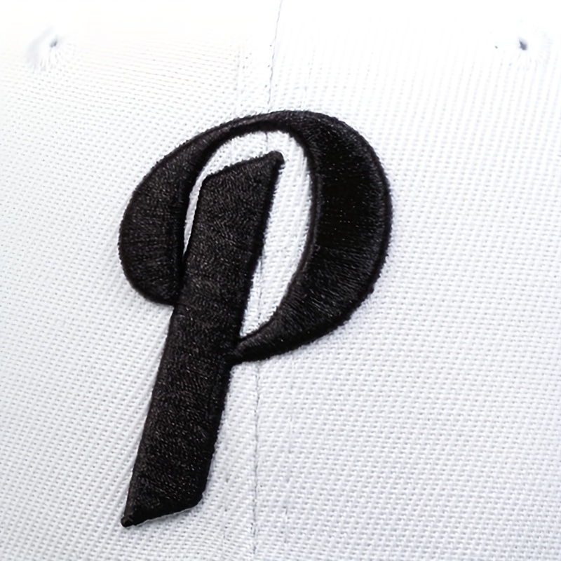 Letter P Embroidery Snapback Hats Hip Hop Trendy Adjustable Baseball Casual Sunshade Dad Hats for Women & Men,Temu