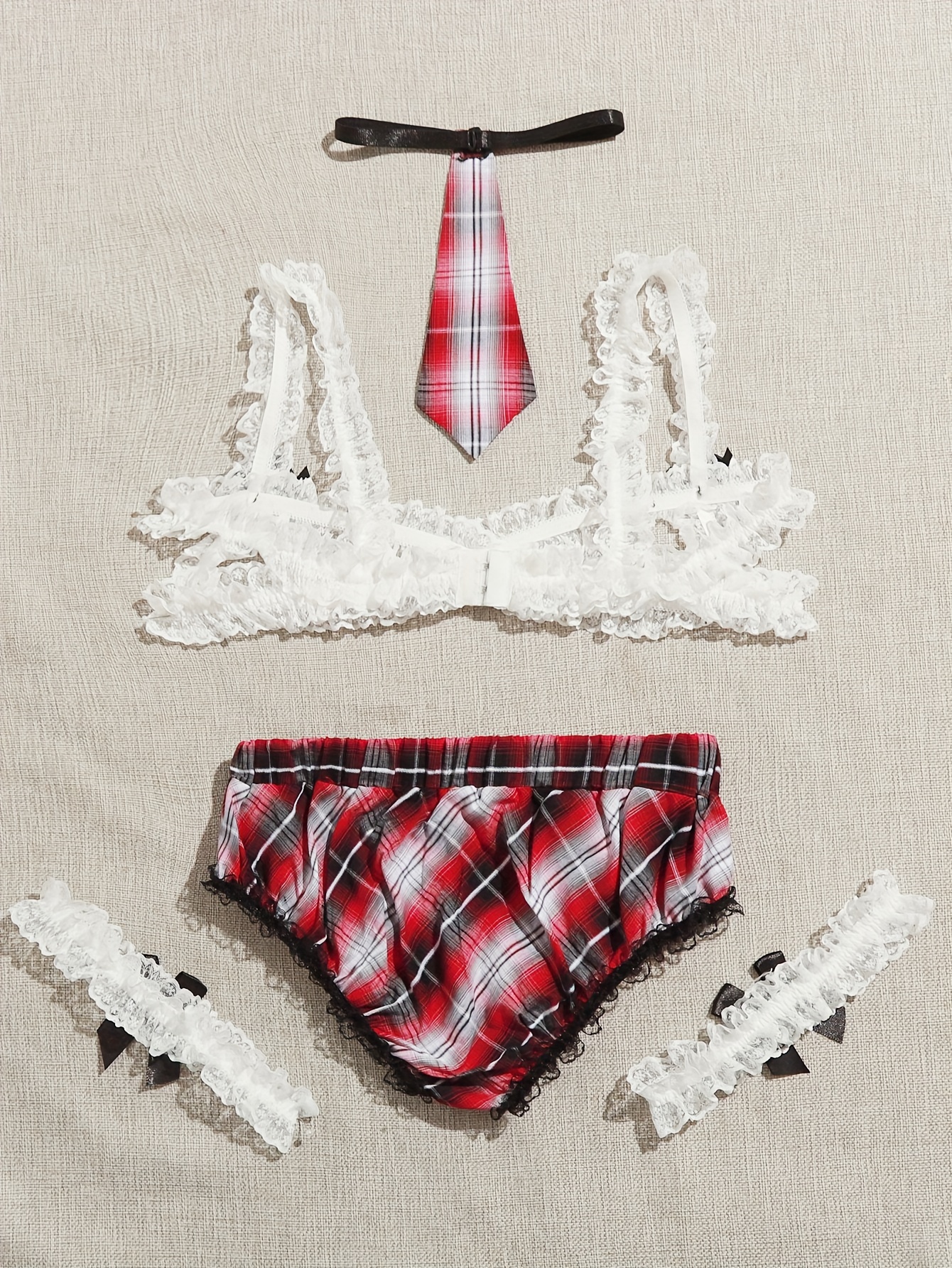 Plaid store underwear set