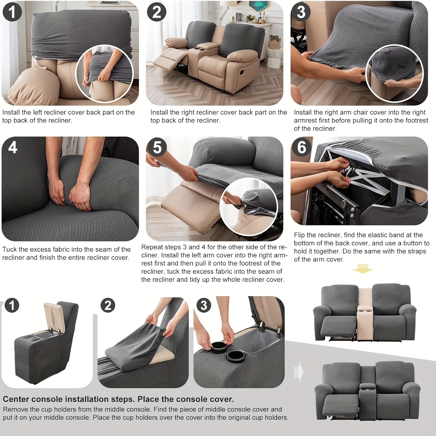 1 Seat Recliner Covers Stretch Reclining Chair Covers For 1 - Temu