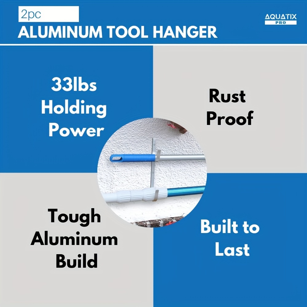 Organize Pool Accessories Aluminium Pool Pole Hangers - Temu Canada