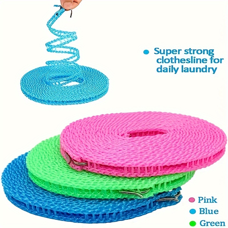 Outdoor Drying Rope With 12 Clothes Clips Creative - Temu