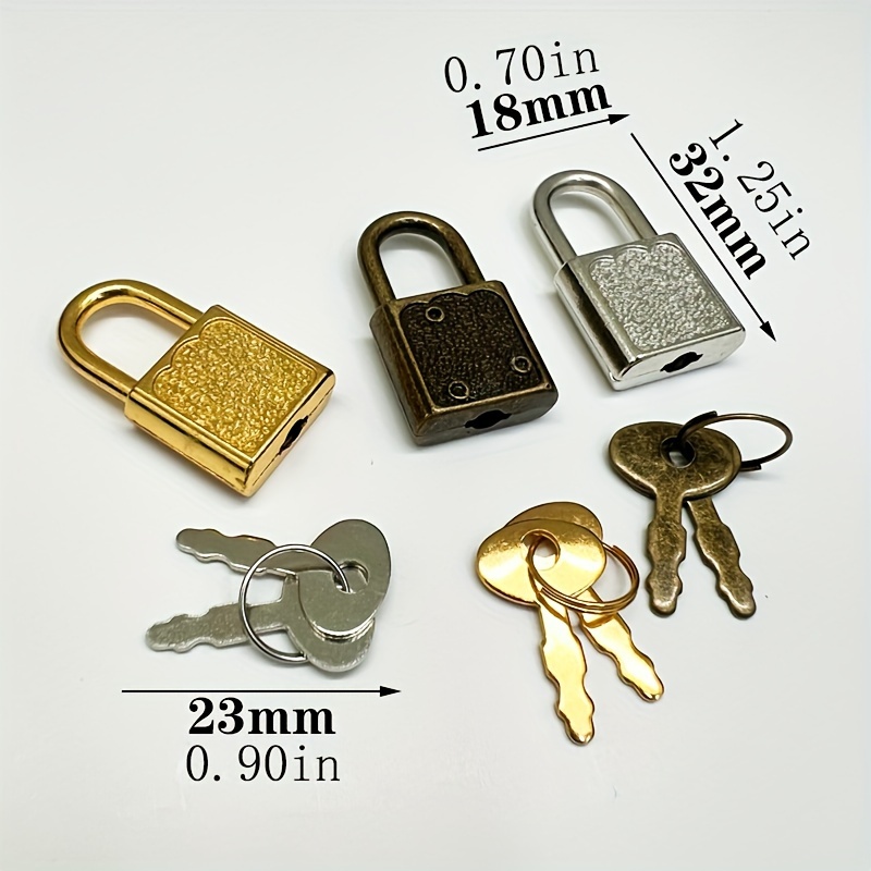 (2 Pcs) Small Locks with Keys, Mini Padlock for Luggage