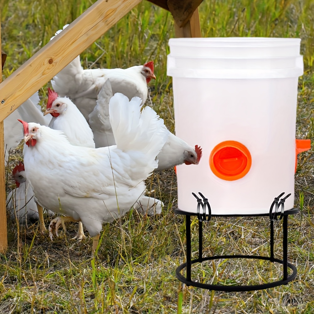 Metal Stand Chicken Feeder Waterer Galvanized Iron Holder 4 Temu