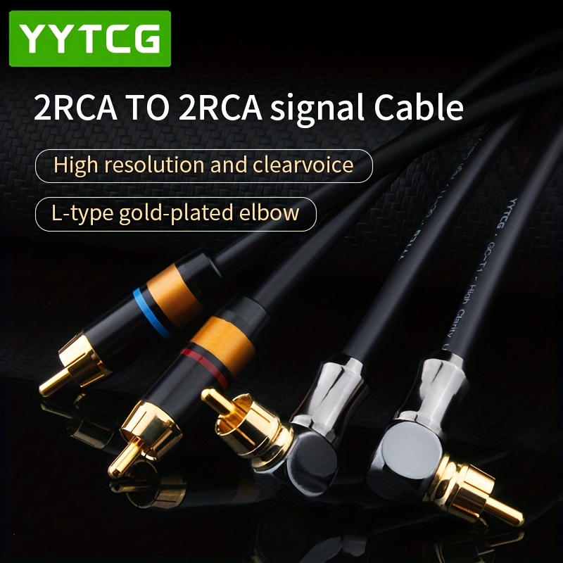 25cm/9.8in Adaptateur Y RCA 1 Femelle RCA Vers 2 Mâles RCA Câble