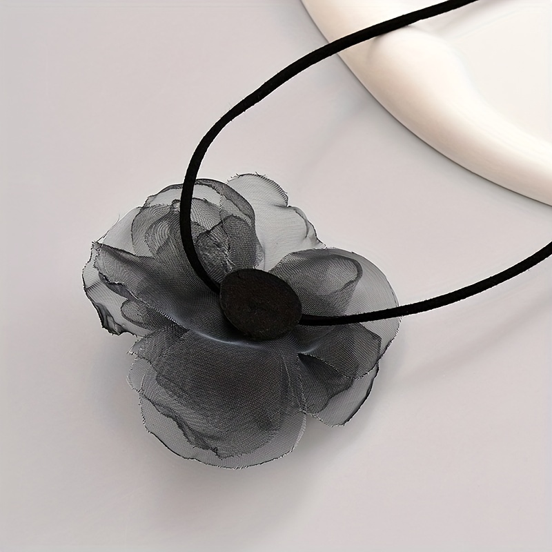Three dimensional Flower Waist Chain Black Rope Body Chain - Temu Germany