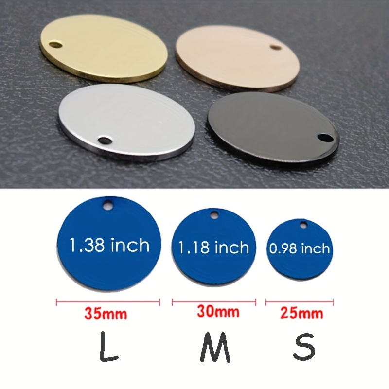 Customized Round Dog Tag with Personalized Information
