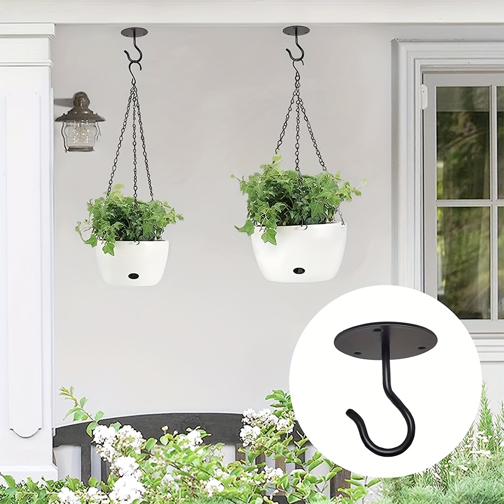 3pcs Ceiling Hooks Hanging Plants 3pack 2 8in Heavy Duty Metal Wall Mounted  Hangers Planters Hooks Screw In Wall Holder Bird Feeders Lanterns Indoor  Wind Chimes Outdoor String Lights Cups