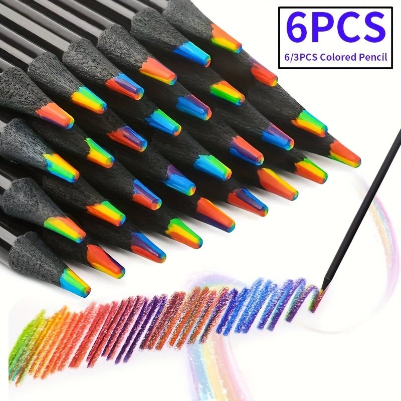 8 Colors Rainbow Pencils Jumbo Coloring Pencils For Adults - Temu