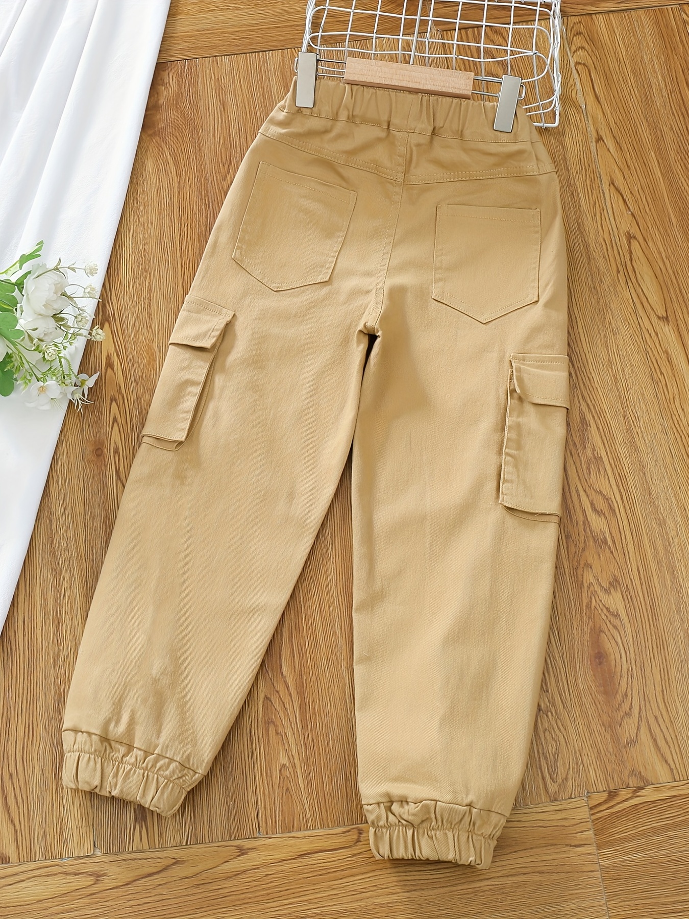 Elastic Hem Pants Women Casual Sports Girls Cargo Pants - China Pants and  Trousers price