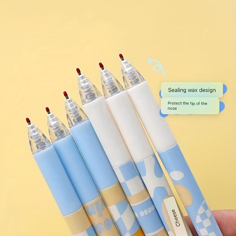 6pcs Ins Cute Student Press Gel Pen Press Cancelleria per - Temu Switzerland