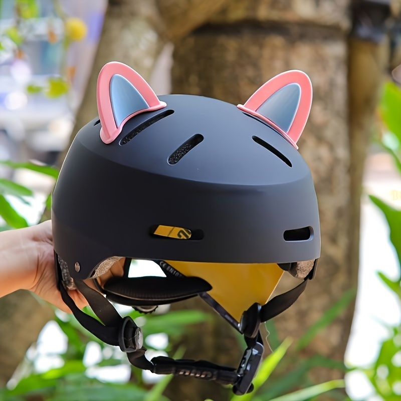 Bonita Decoración Orejas Gato: Añade Estilo Casco Motocicleta Pegatinas  Universales Coches Eléctricos. - Automotriz - Temu