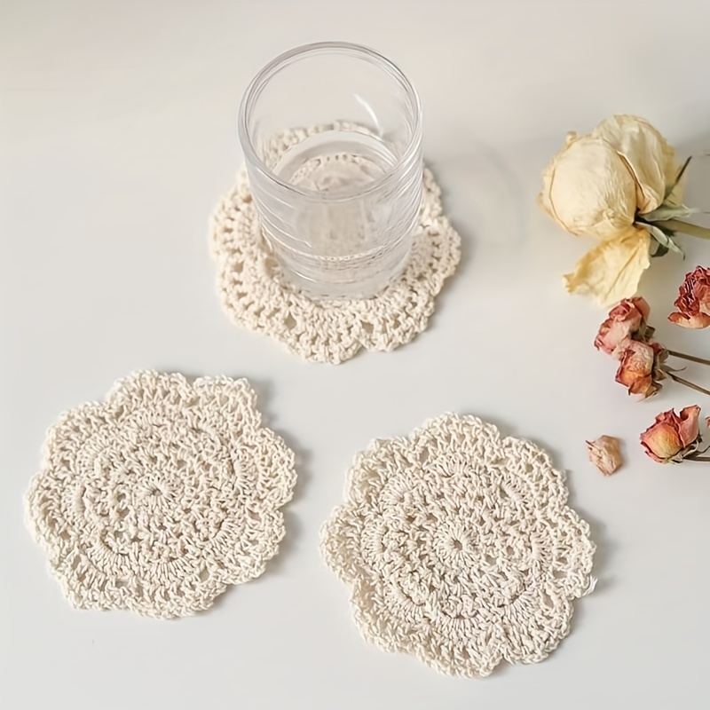 How to Crochet: Floral Farmhouse Crochet Coaster (Right Handed) 