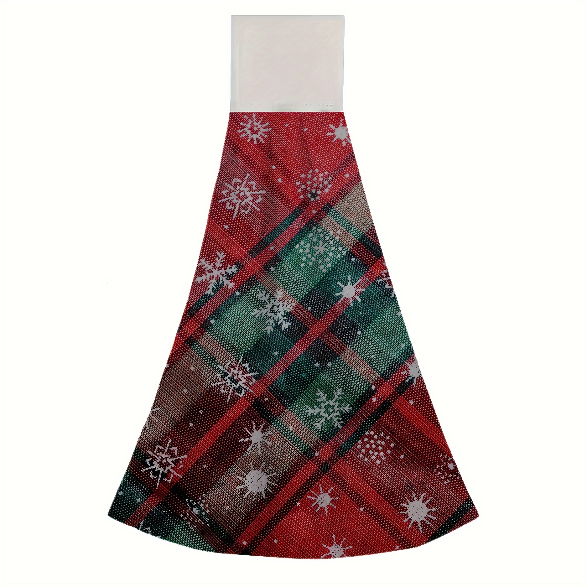 Christmas Plaid Hanging Towel, Decorative Fingertip Towel, Soft