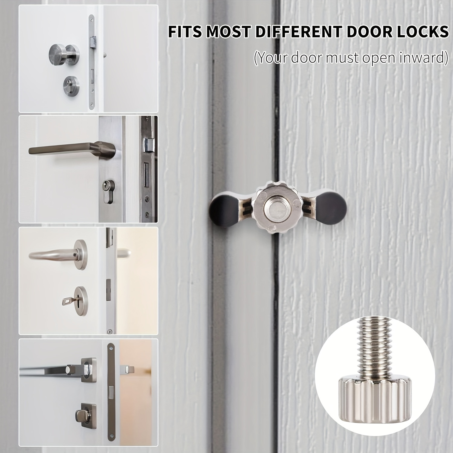 Comprar PDTO Cerradura de puerta portátil Home Security Door Locker para  viajar Hotel Home Apartment