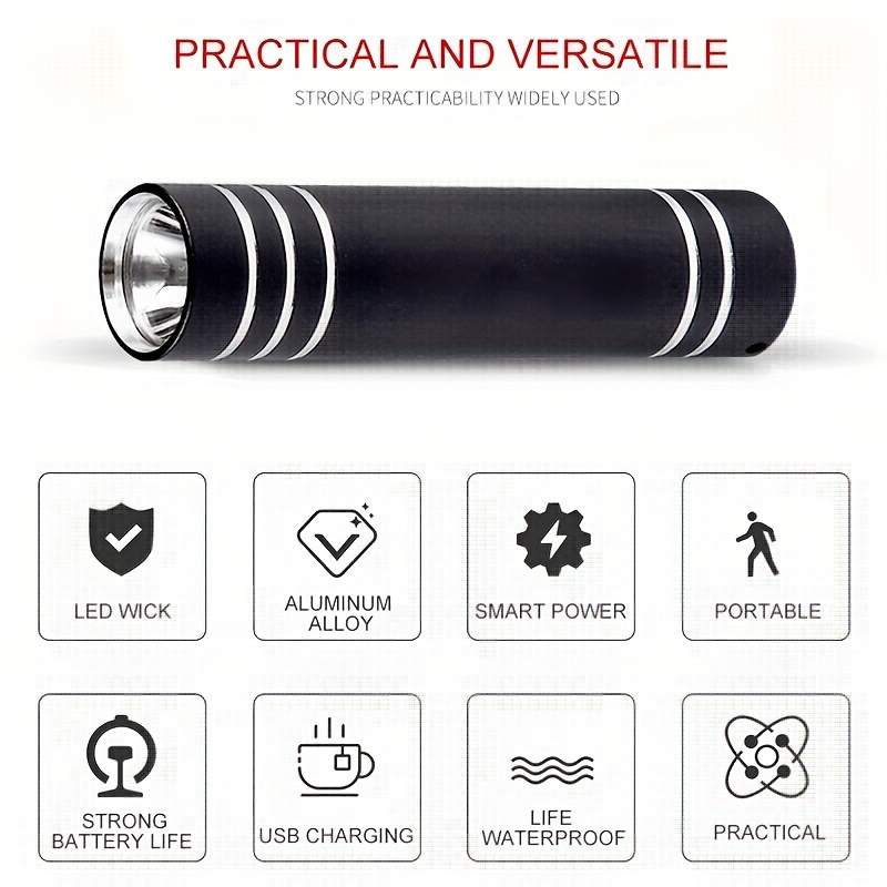 Mini Flashlights Aluminium Alloy Waterproof Battery Operated