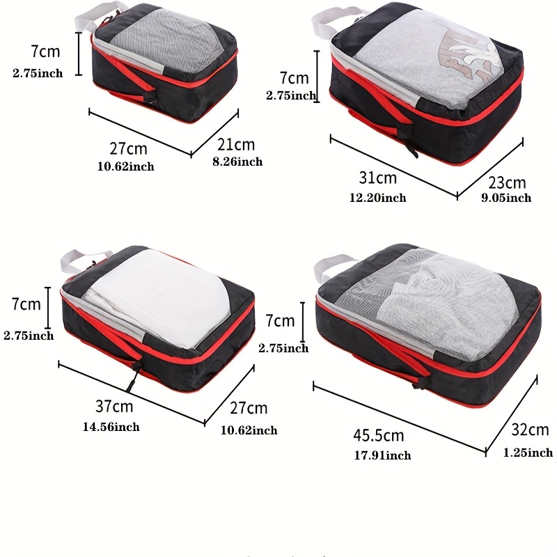 Travel Compression Zipper Bag Lightweight Clothes Organizer