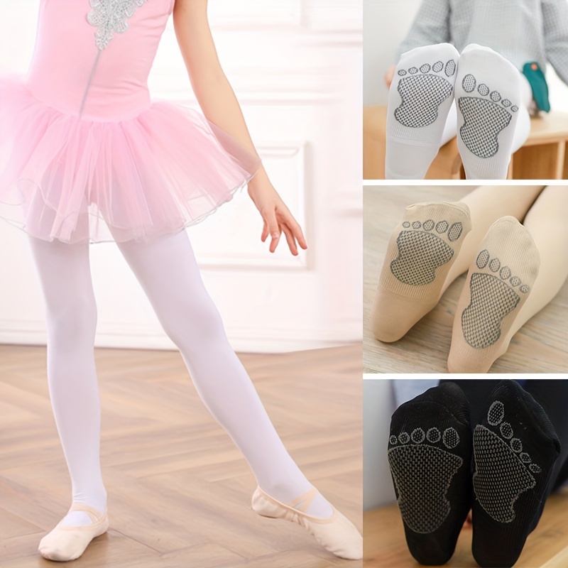 Girls Elastic Footless Tights Ballet Dance Tights Leggings - Temu