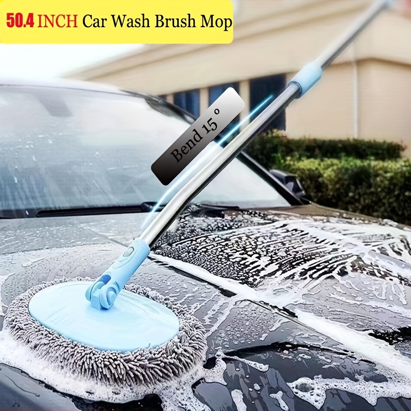 Soft Bristle Car Wash Brush 9 Handle 2 Bristle Auto Detailing Cleaning  Scrub