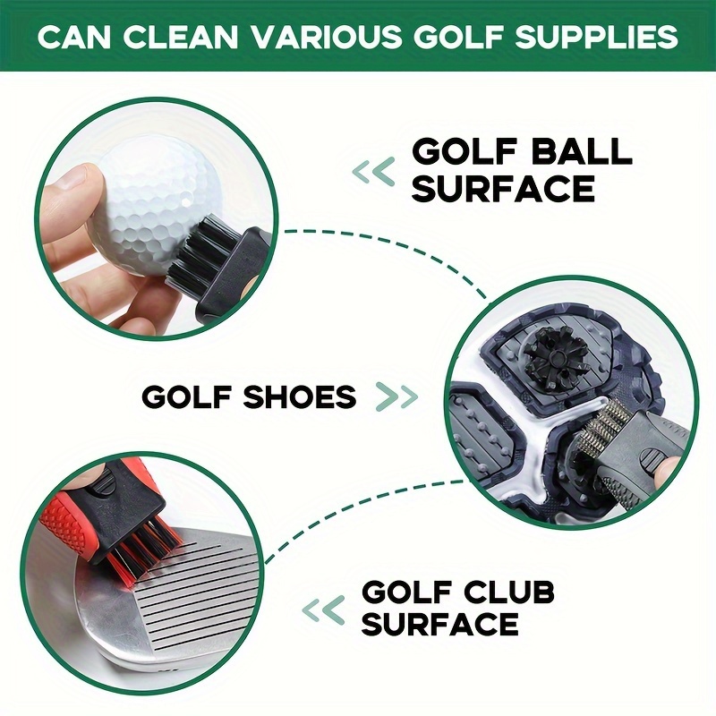 retractable pocket golf club cleaning brush tool wire brush club   double side cleaner golf accessories 2