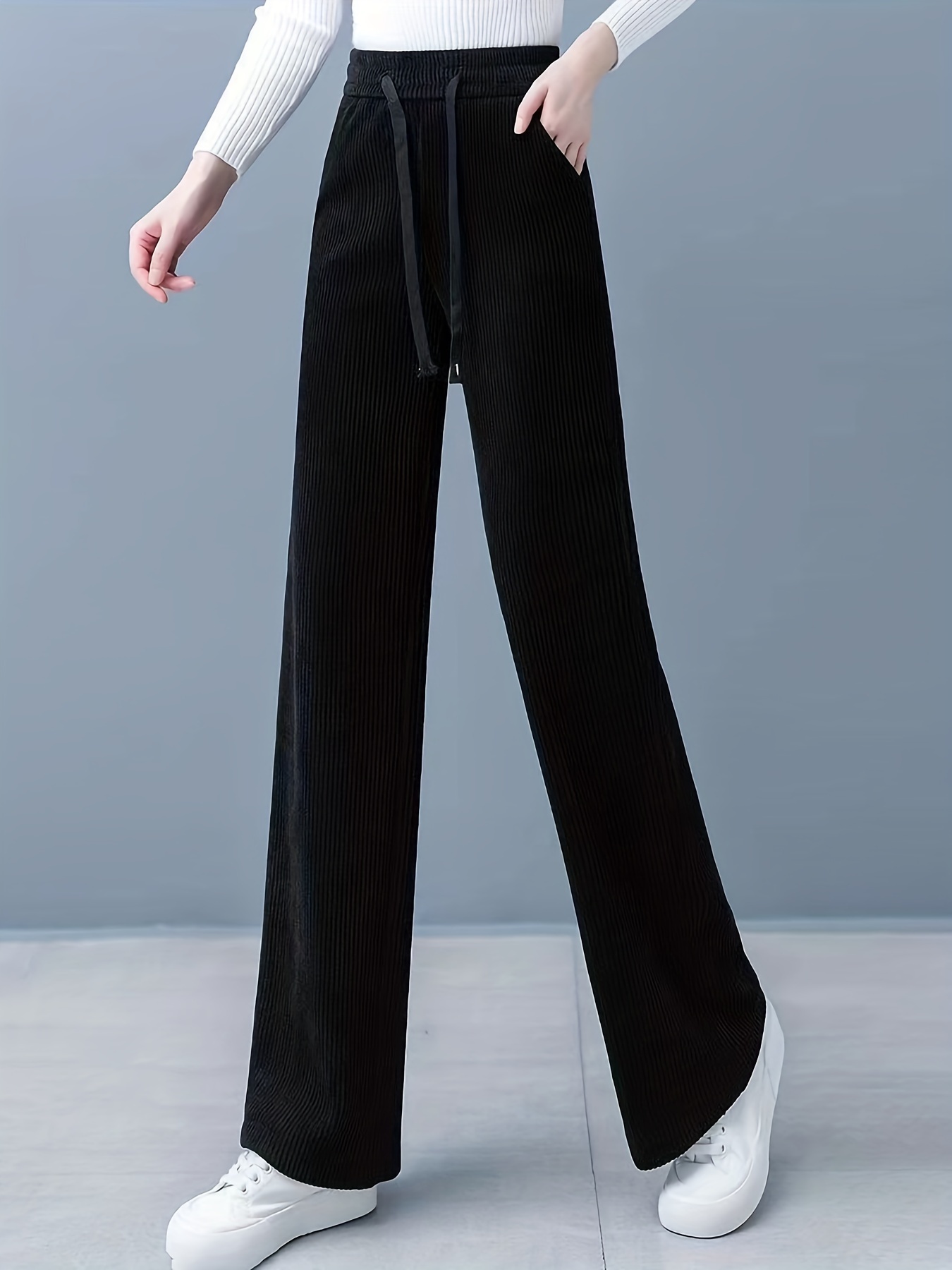 Pantalon d'hiver femme à la mode avec matériau velours jambes