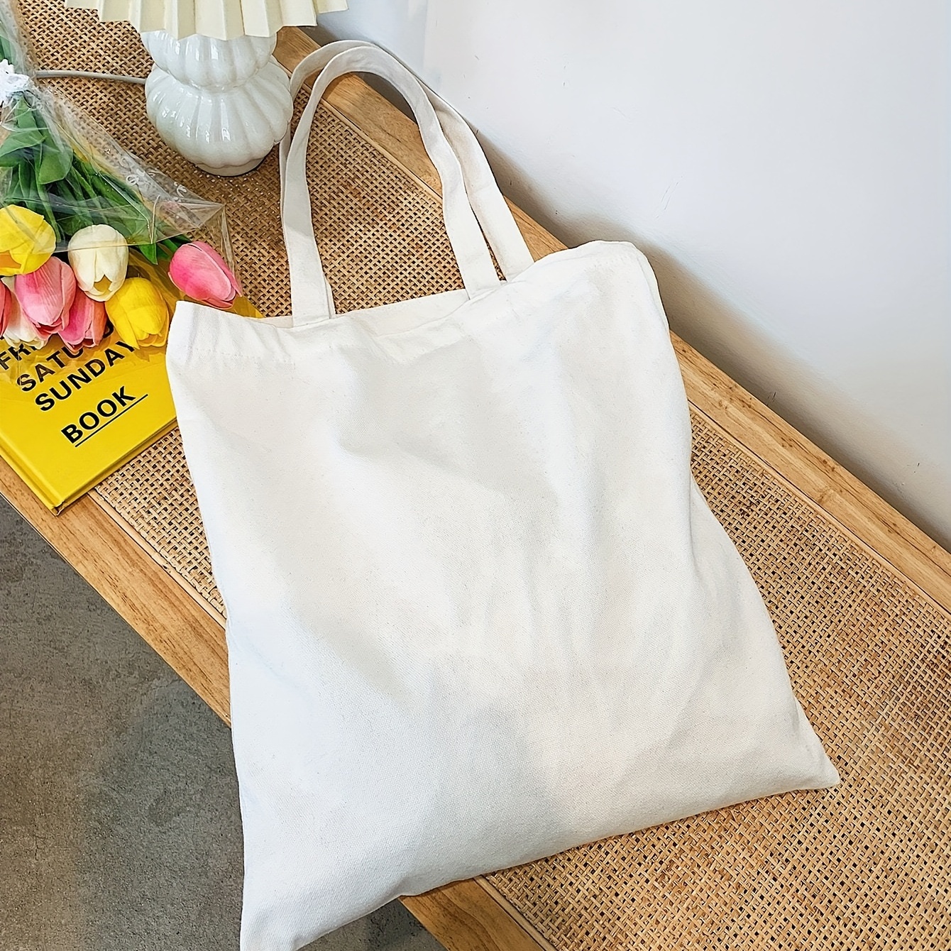 Women Men Handbags Canvas Tote Bags Reusable Cotton Grocery - Temu