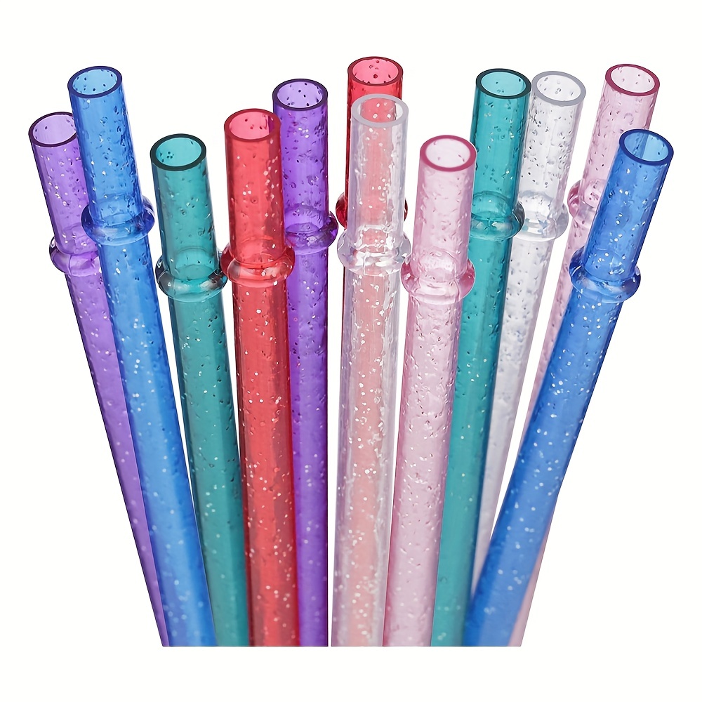 25 Pieces Reusable Plastic Straws. Bpa-Free, 9 Inch Long Drinking  Transparent St