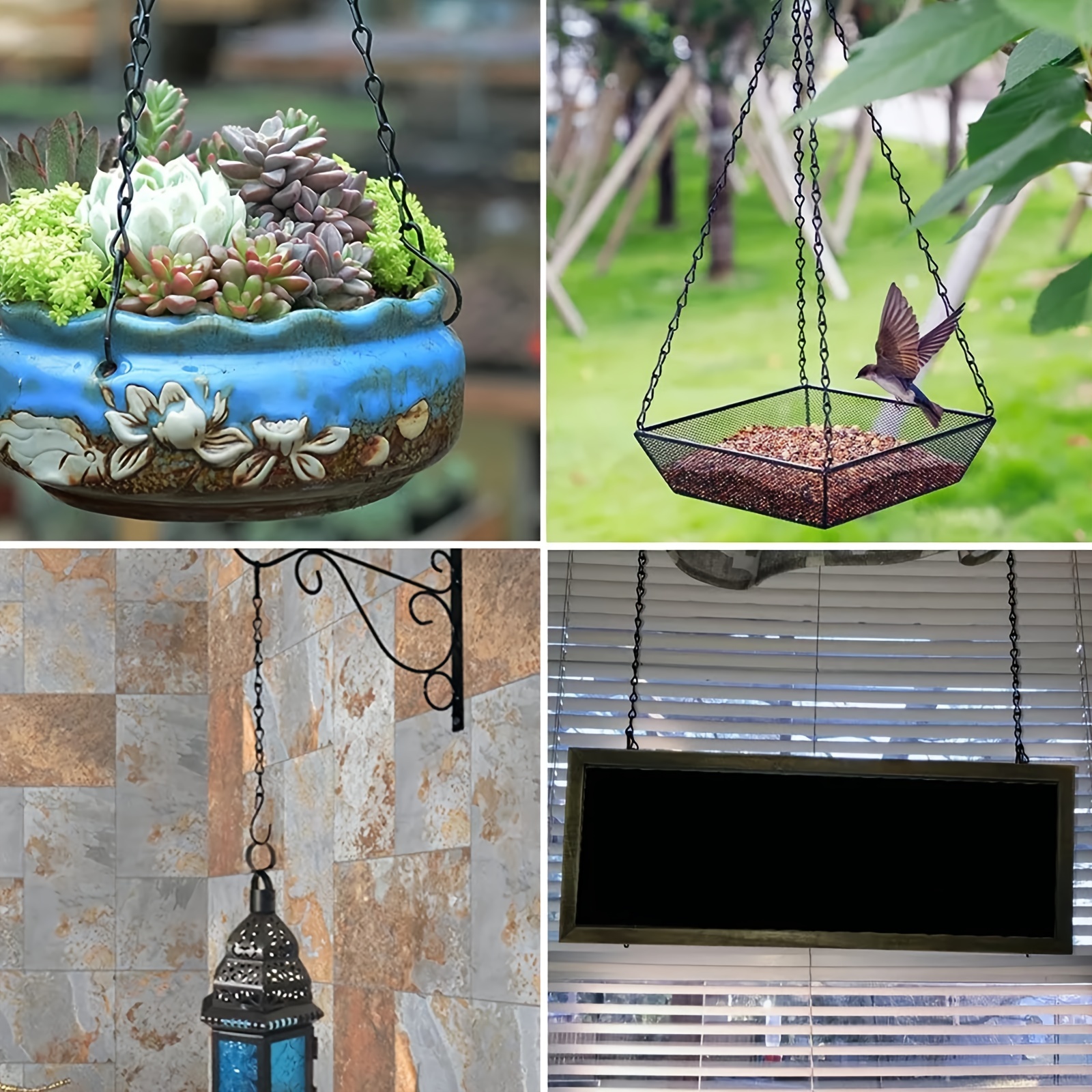 Black Hanging Chains Perfect For Bird Feeders Bird Houses - Temu