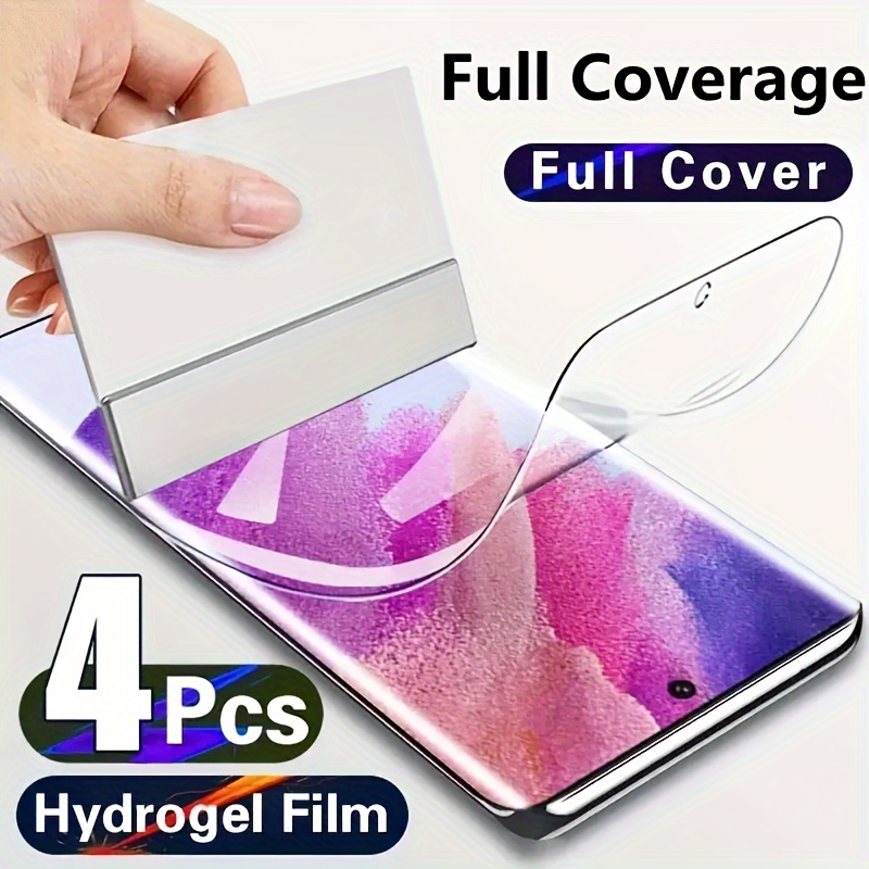 

4pcs Hydrogel Film Protective Film With Fingerprint Recognition For Samsung Galaxy S24 S22 Ultra S23 S21 Plus S20 Fe, Full Screen Ultra Hd Protective Film, Anti-scratch Fingerprint