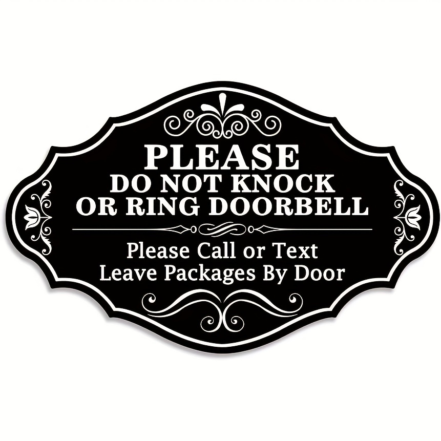 1pc Working From Home Sign Do Not Knock Or Ring Doorbell - Temu