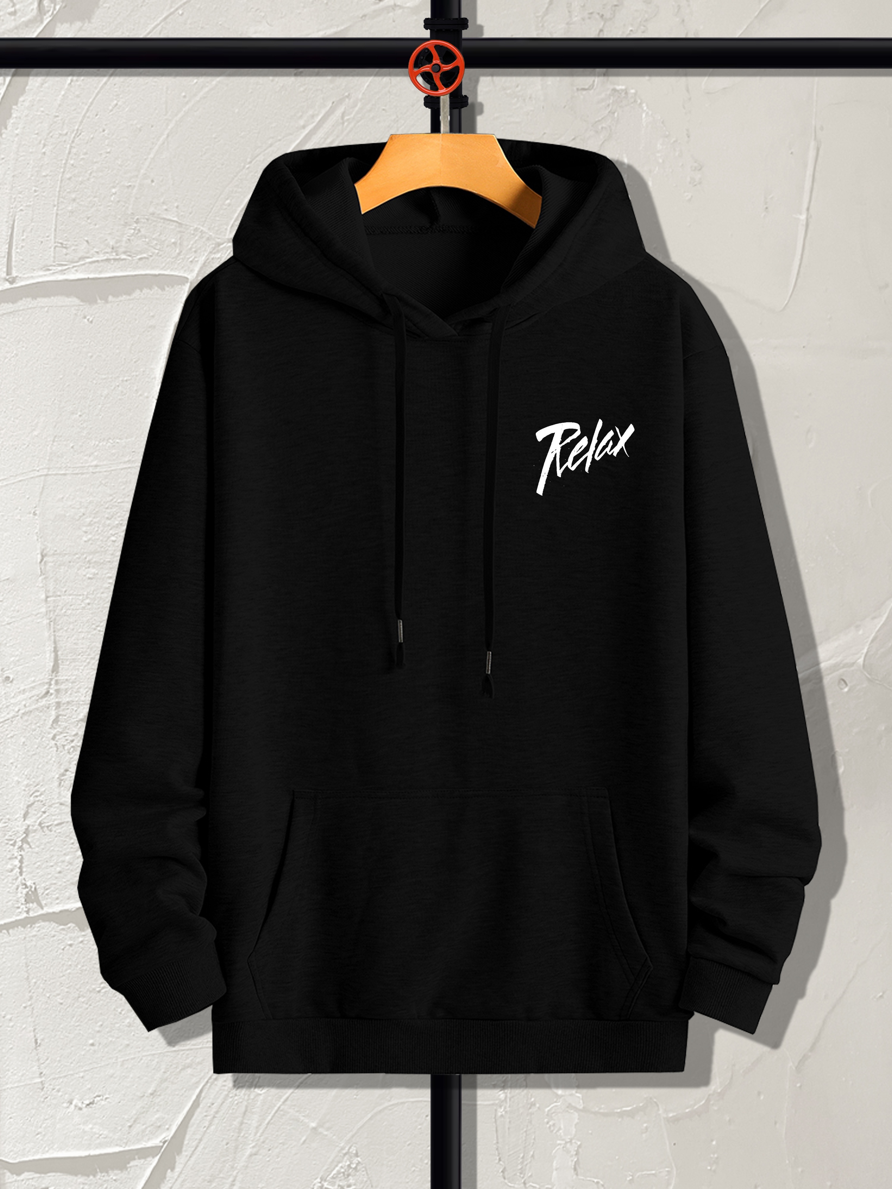 Relaxed Graphic Hoodie - Orange