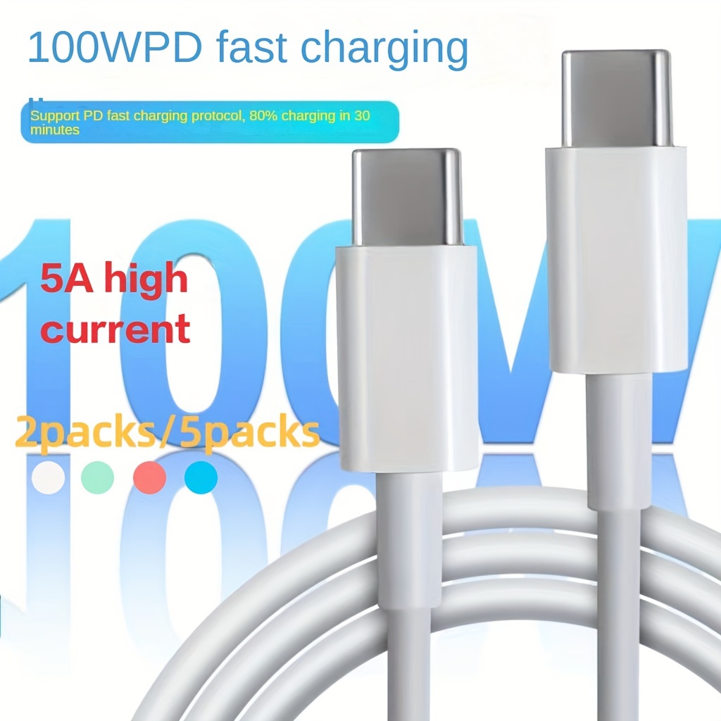 Pd Fast Charge Data Cable Dual Type c Interface Support Fast - Temu