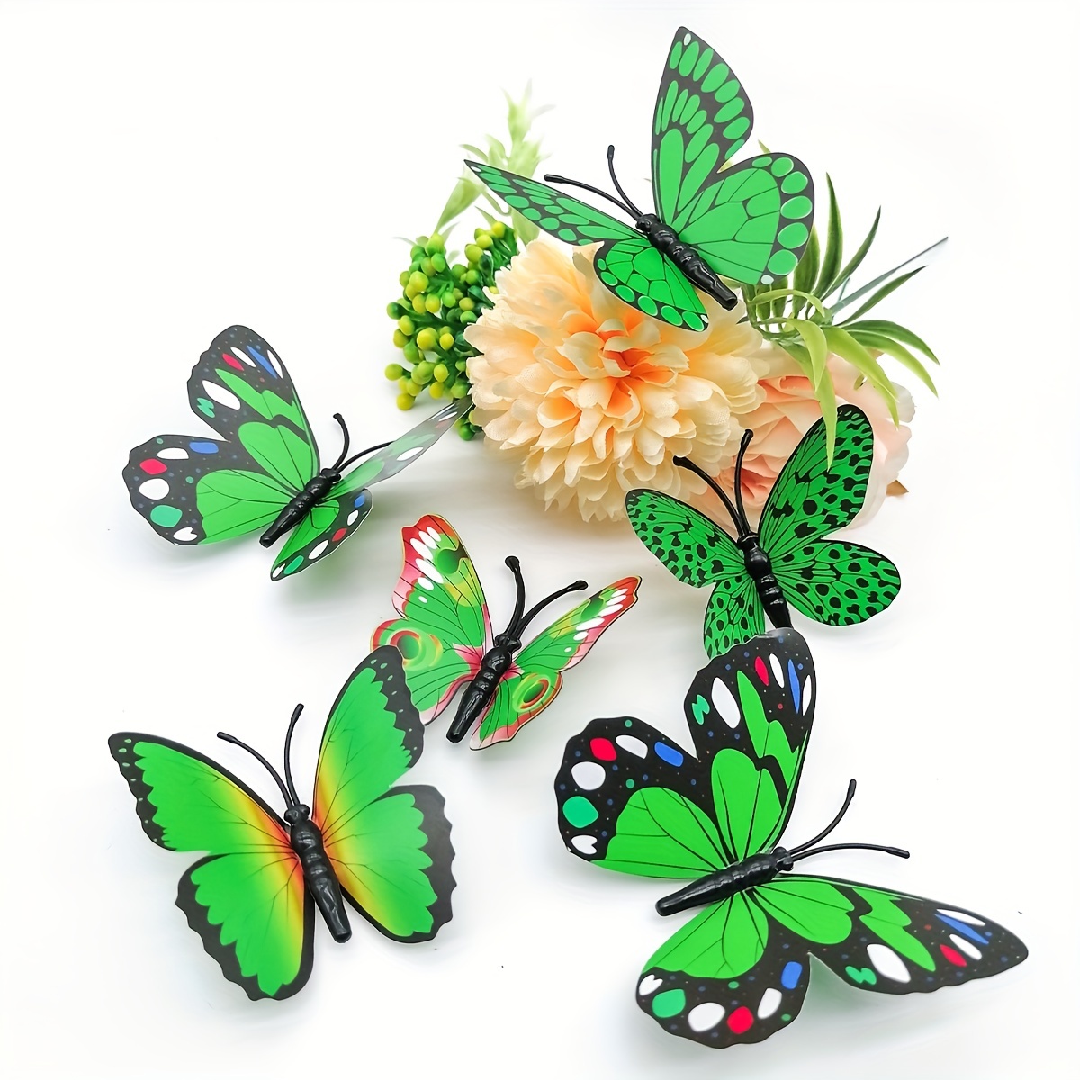 12pcs Tres dimensional Mariposa Pegatinas Decorativas Sala - Temu