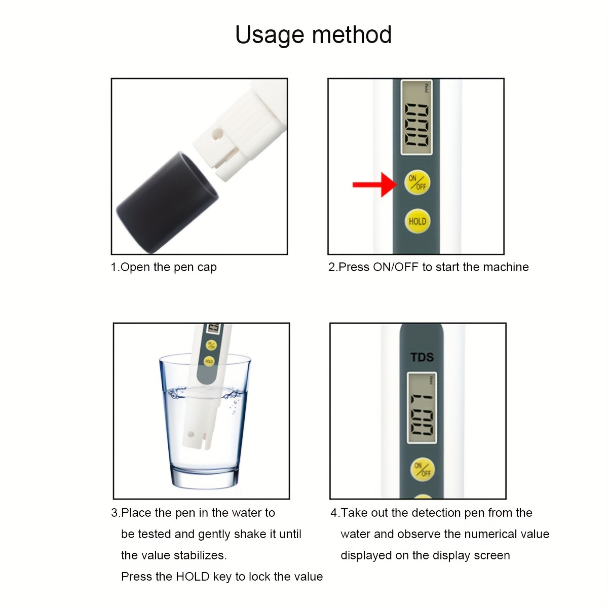 Misuratore TDS Tester Digitale Per Acqua 0 9990ppm - Temu Switzerland