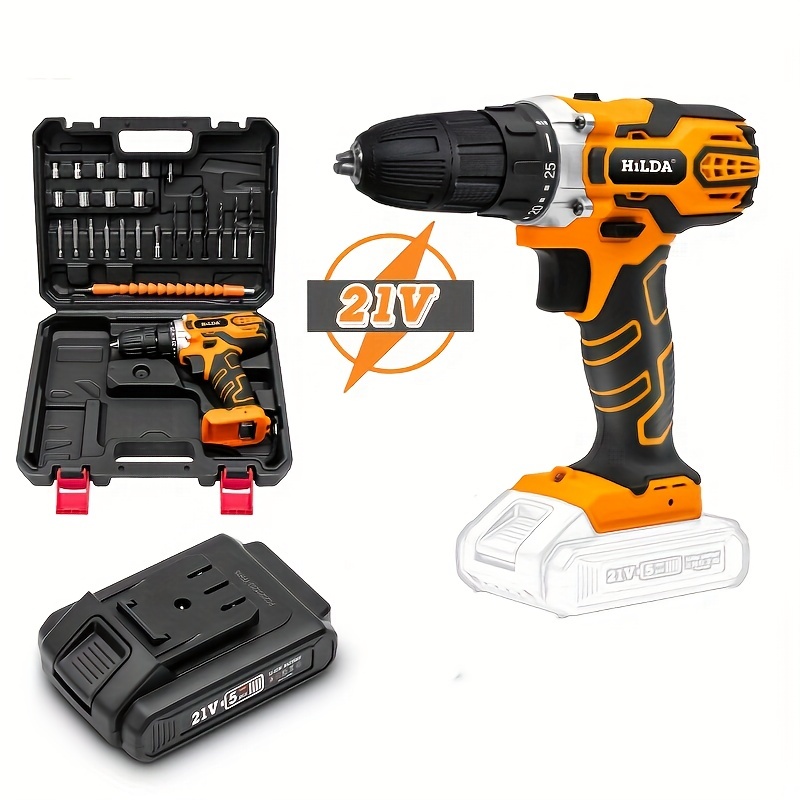 EMB 12V Household Lithium Battery Cordless Drill Driver Power Drill with 77 Pieces