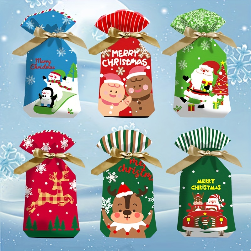 Christmas Gift Bags Treat Bags For Biscuit Chocolate Candy - Temu
