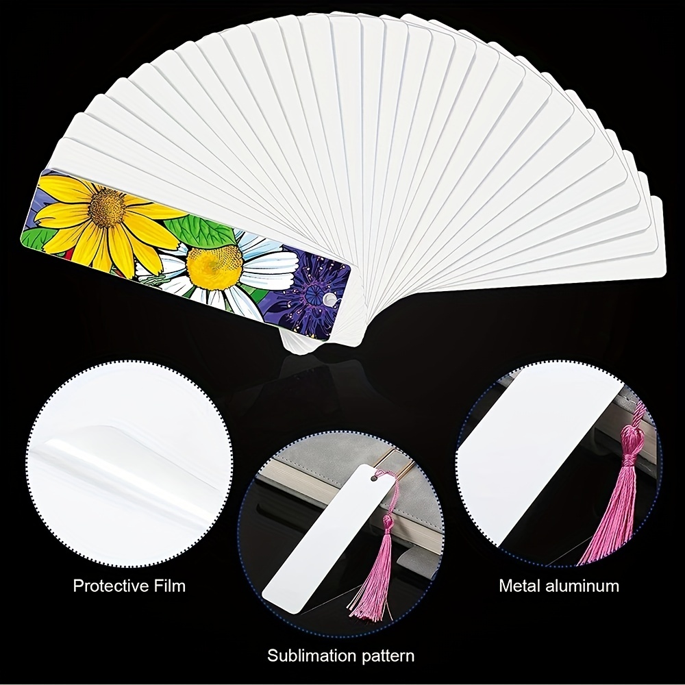Double Sides Print Mdf Wood Sublimation Blank Bookmarks - Temu