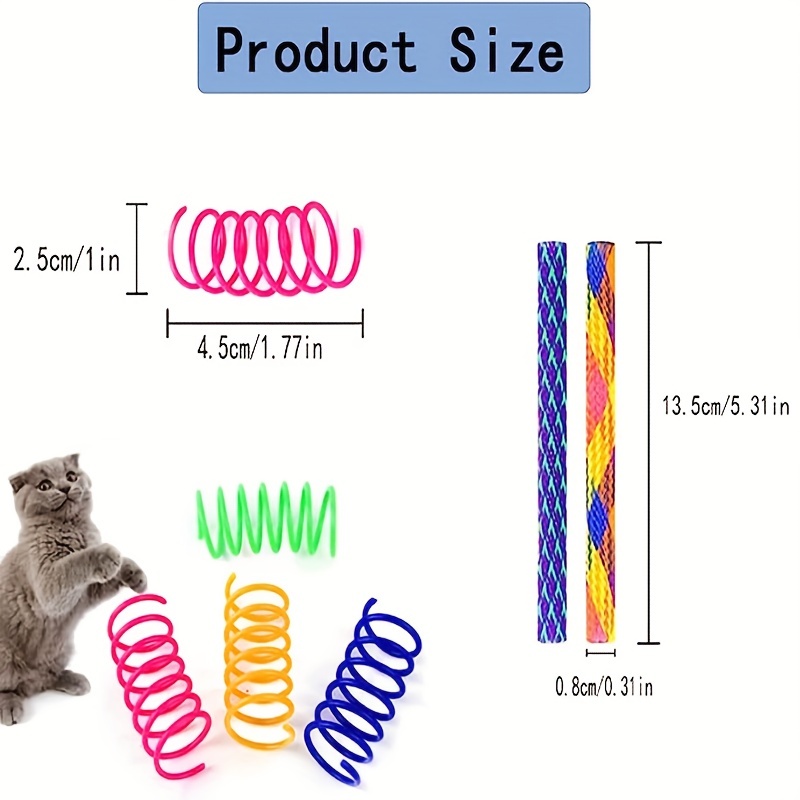 Colorful Spring Toy Set Keep Your Cat Entertained With - Temu