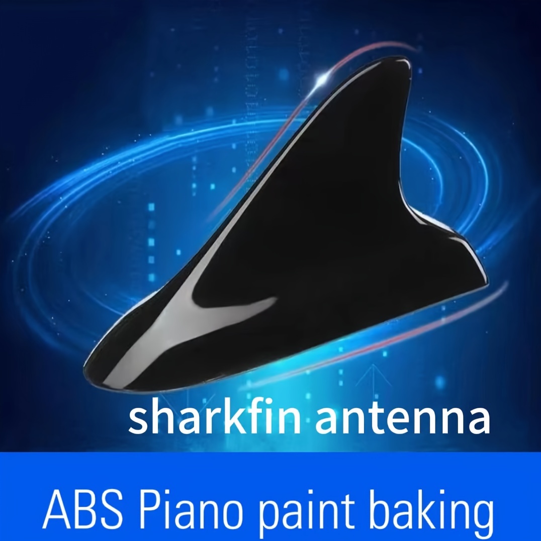 Shark Antenne POSSBAY Haiflosse Autoantenne mit Verstärker AM FM  Dachantenne Blau