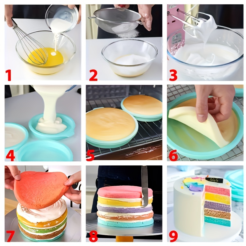 Heat Resistant Silicone Cake Pan Round Baking Mold For Pizza - Temu