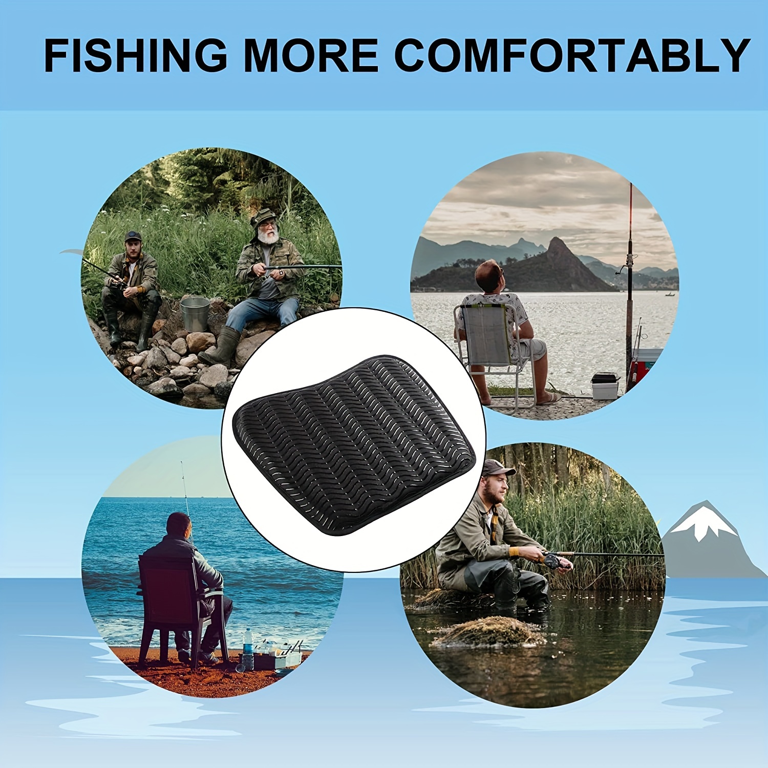 HOOSTEADY Anti Slip Gel Kayak Seat Cushion, U Shape Kayak Seat Pad,  Waterproof Thicken Pressure Relief Kayak Seat Cusion for Outdoor Use -  Yahoo Shopping