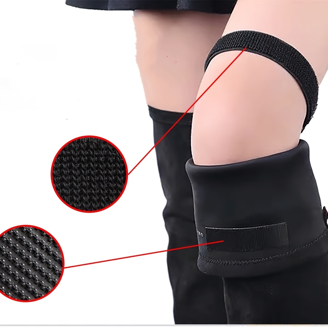  Wisdompro Boot Straps, 1 Pair Knee Boot Straps of Elastic  Adjustable Belt, plus Extra 12 Pcs Adhesive Tape Hook Sticker for fall-off  prevention : Sports & Outdoors