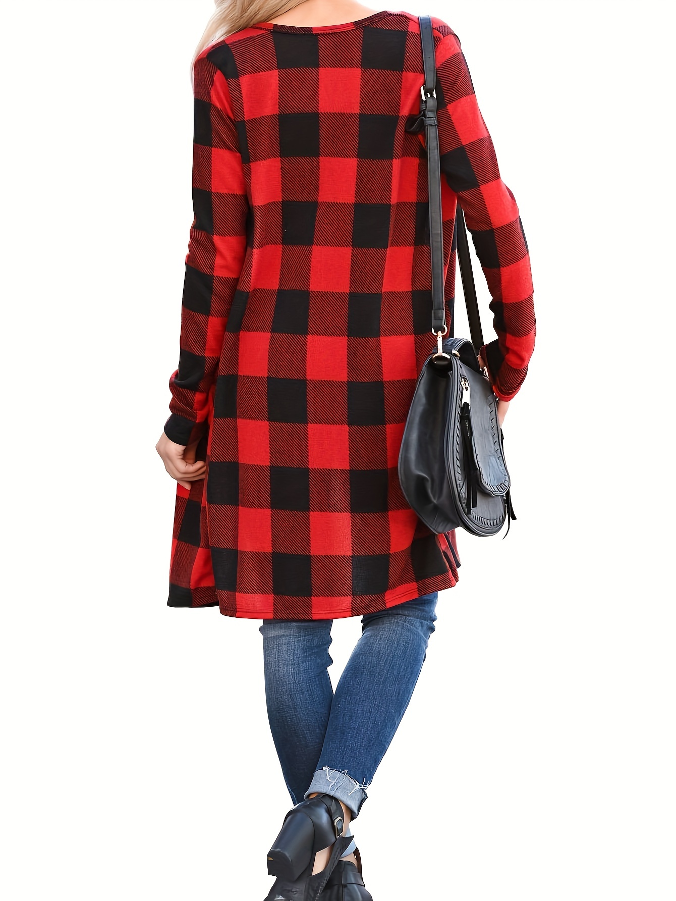 Plus size clearance buffalo plaid cardigan