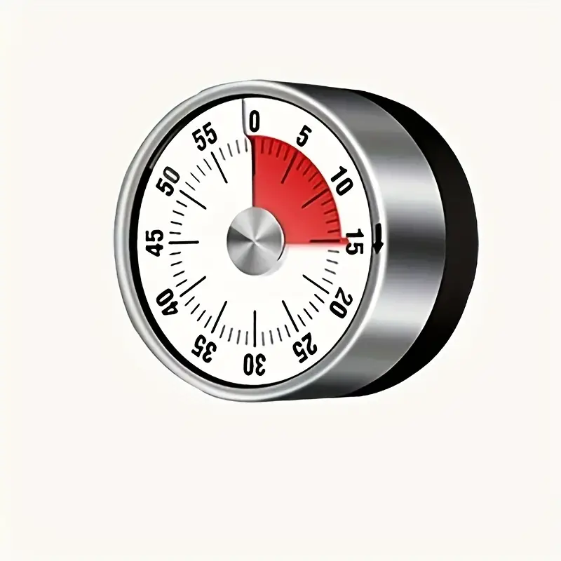 Magnetic Cooking Baking Timer Visual Timer 60 Minutes Mechanical Clock  Reminder