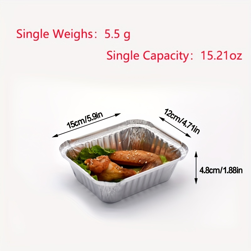 Disposable Foil Baking Pan, Baking Pan, Cookware For Baking Cakes,  Brownies, Bread, Meatloaf, Lasagna Or Lunch Boxes - Temu