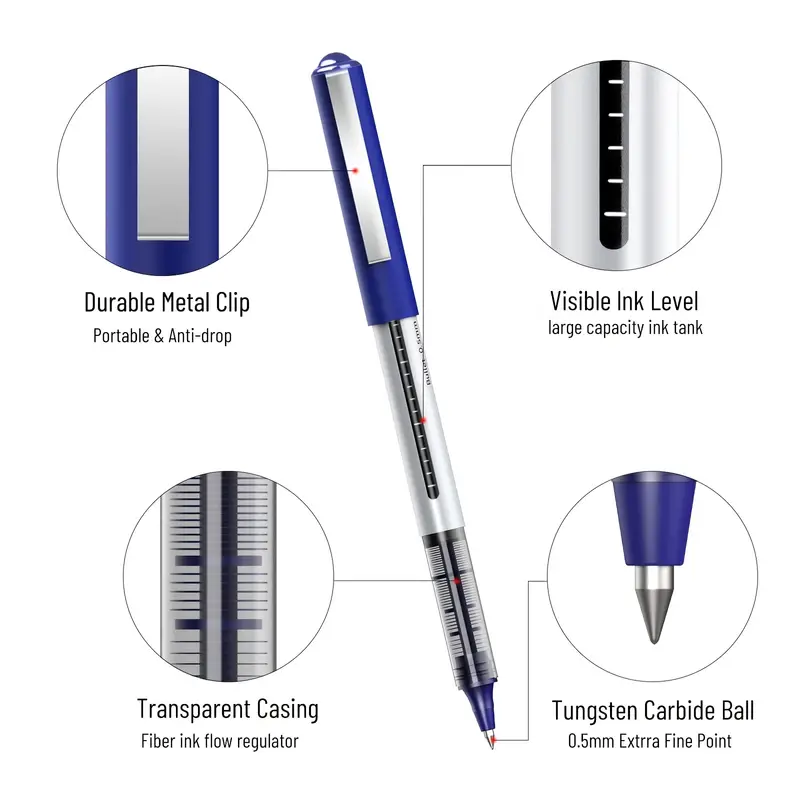 Rolling Ball Pens Quick drying Ink Extra Fine Point Pens - Temu