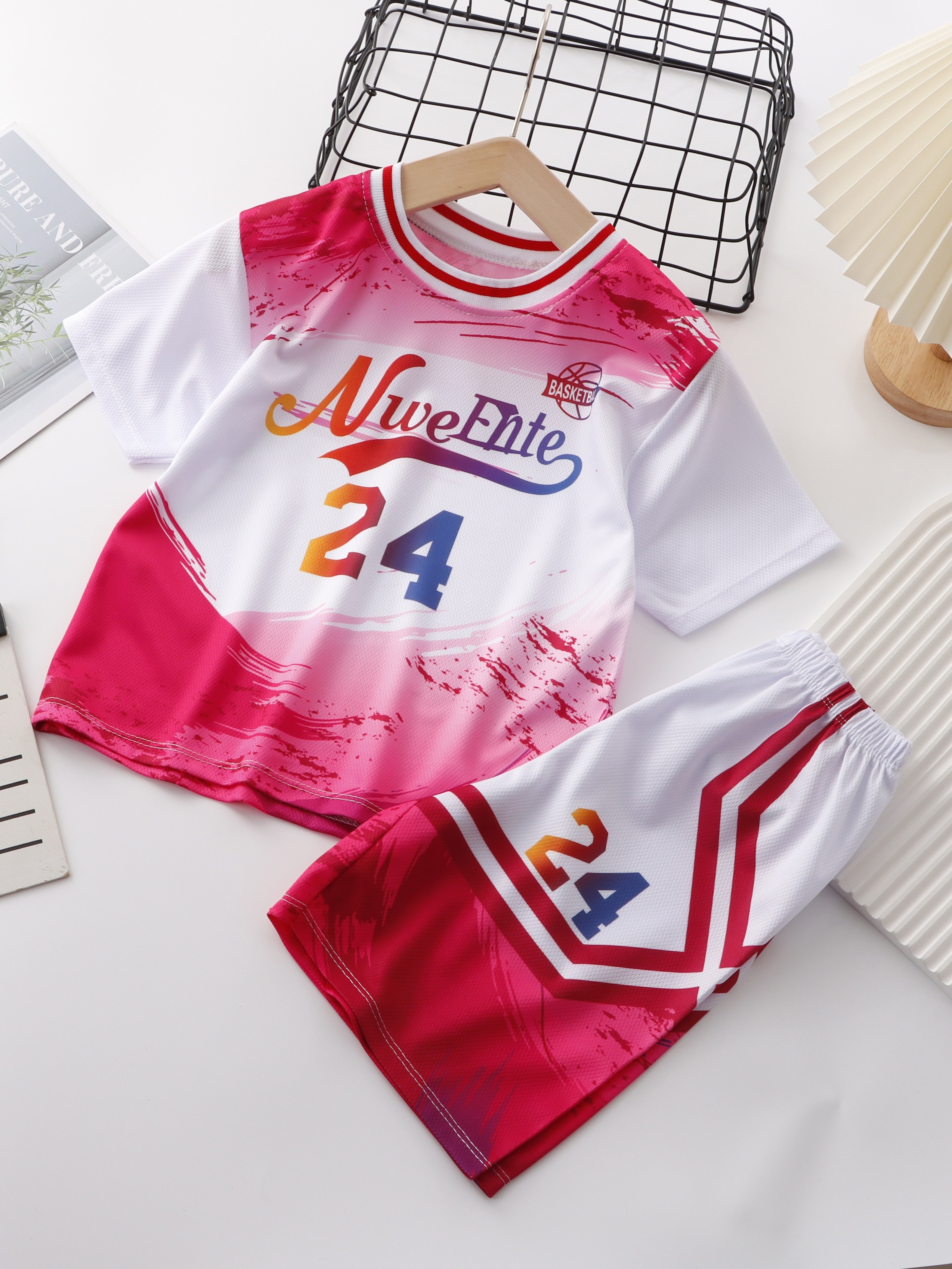 Children Girls Basketball Jersey Sets Kid Sportswear Short Sleeve