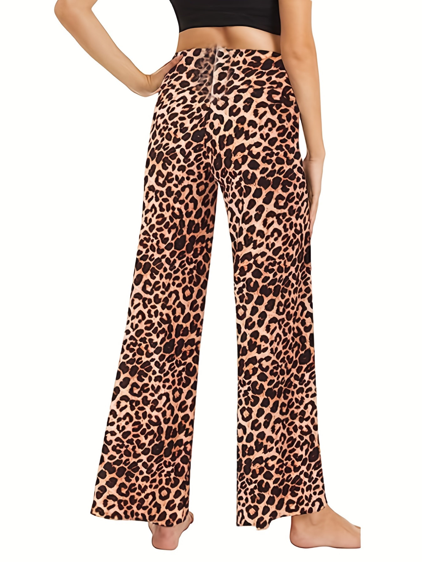 Plus Size Casual Pants Women's Plus Graphic Print Waist Band - Temu